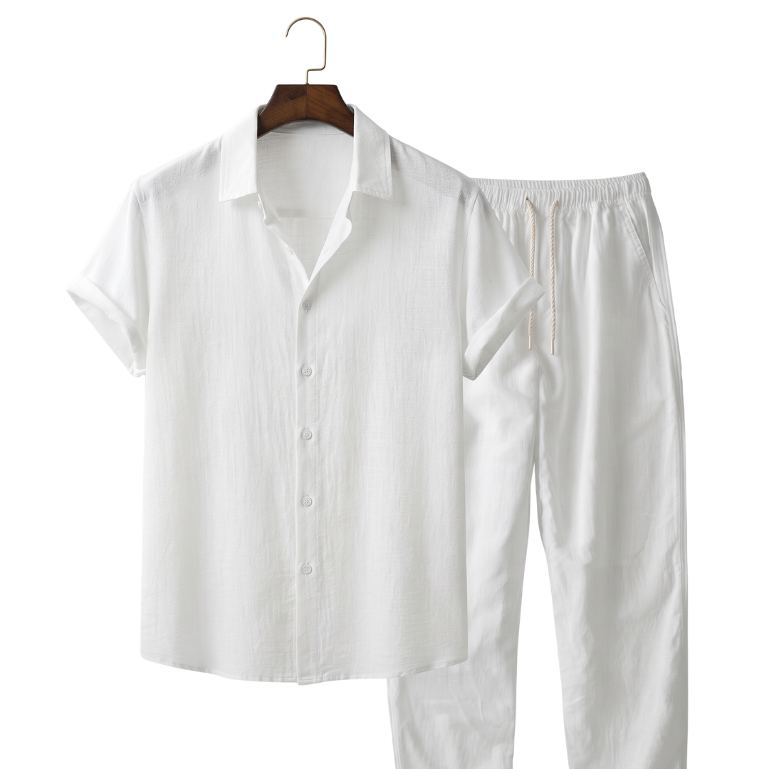 White shirt And White Trousers / 4XL