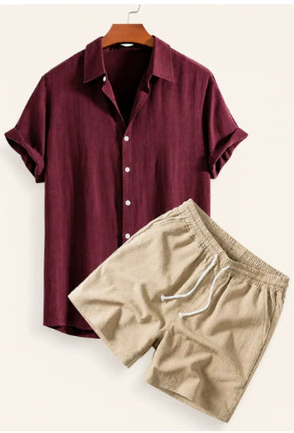 Wine Red And Beige / 6XL