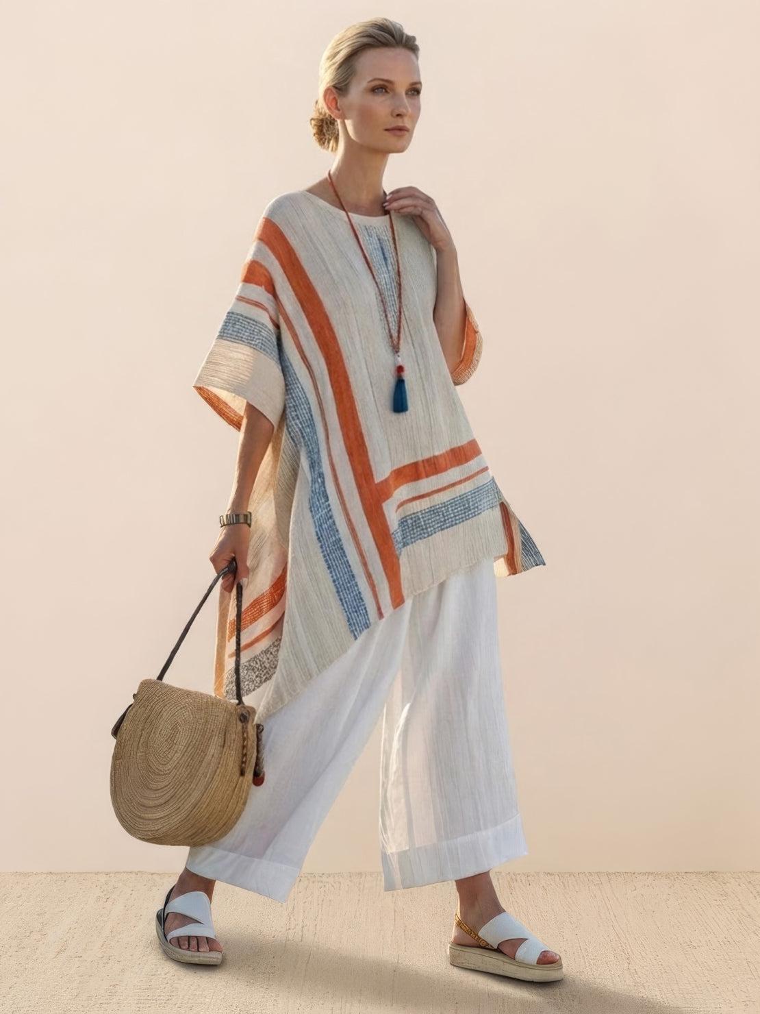 Terracotta Stripes / 4XL